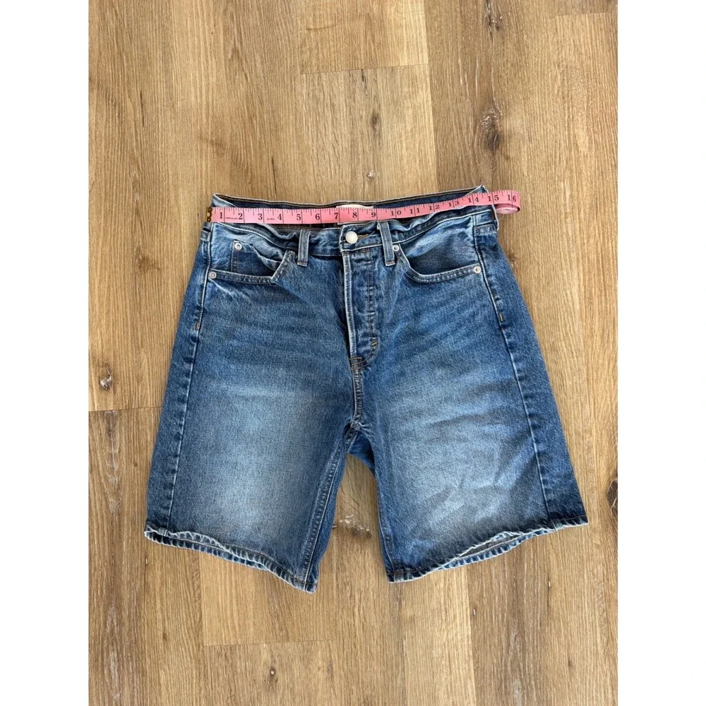 Universal Thread 90s Baggy Bermuda Shorts Womens 8 Blue Denim High Rise Cotton